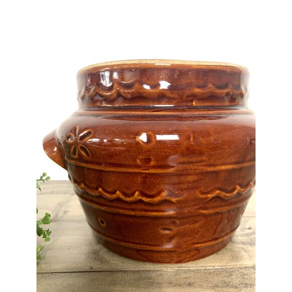 Vintage Marcrest Stoneware Bean Pot Crock - Picture 6 of 9
